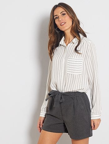 Chemise en voile crêpé - Kiabi