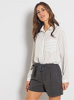 Chemise en voile crêpé - Kiabi