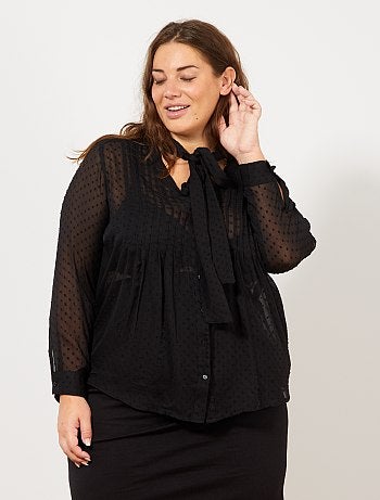 Chemise en voile plumetis - Kiabi