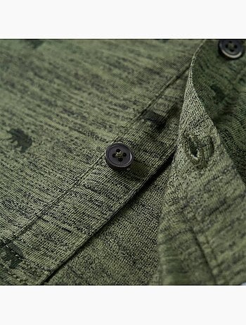 Chemise enfant à boutons imprimé animal en coton mélangé - vidaxl