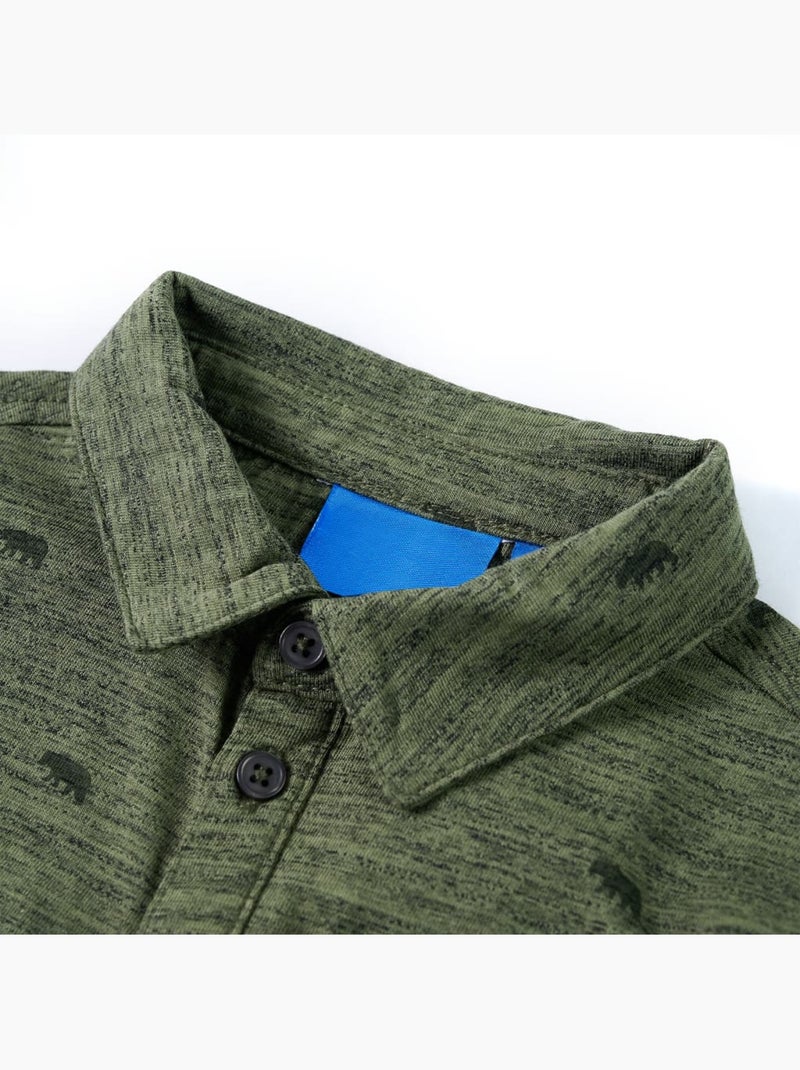 Chemise enfant à boutons imprimé animal en coton mélangé - vidaxl Vert - Kiabi