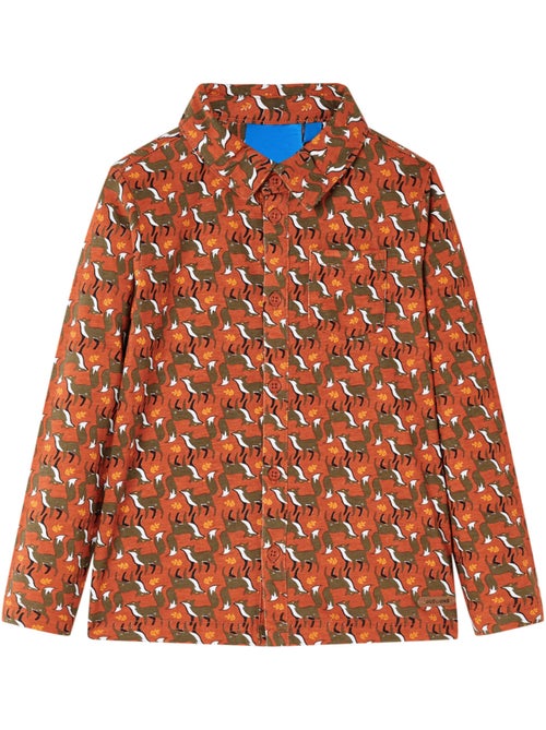 Chemise enfant coton imprimé renard col pointe et boutons - vidaxl - Kiabi Chemise enfant coton imprimé renard col pointe et boutons - vidaxl - Kiabi