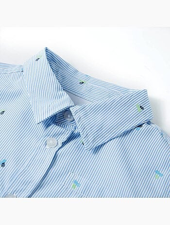 Chemise enfant en coton à col pointu clair - vidaxl
