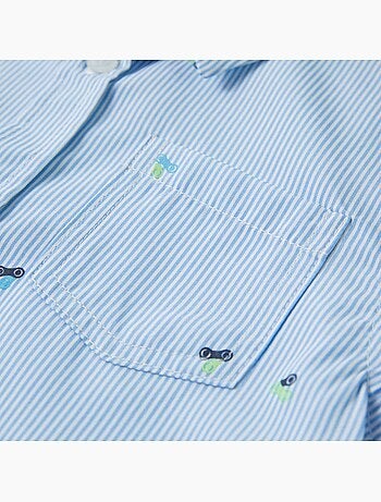 Chemise enfant en coton à col pointu clair - vidaxl