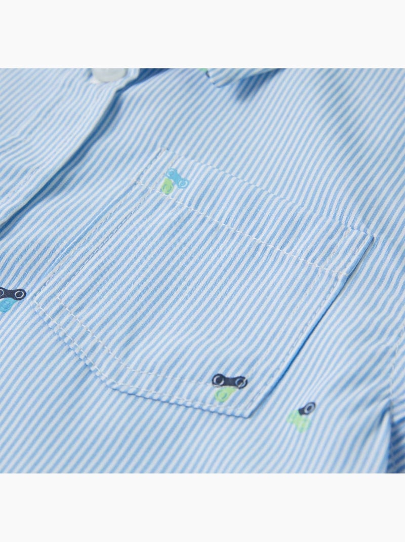 Chemise enfant en coton à col pointu clair - vidaxl Bleu - Kiabi
