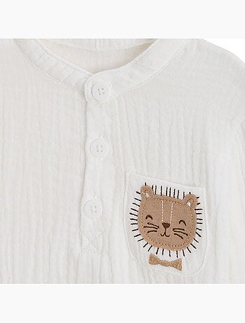 Chemise enfant en gaze de coton Auguste