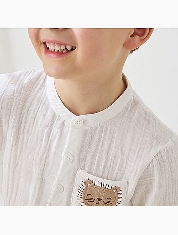 Chemise enfant en gaze de coton Auguste