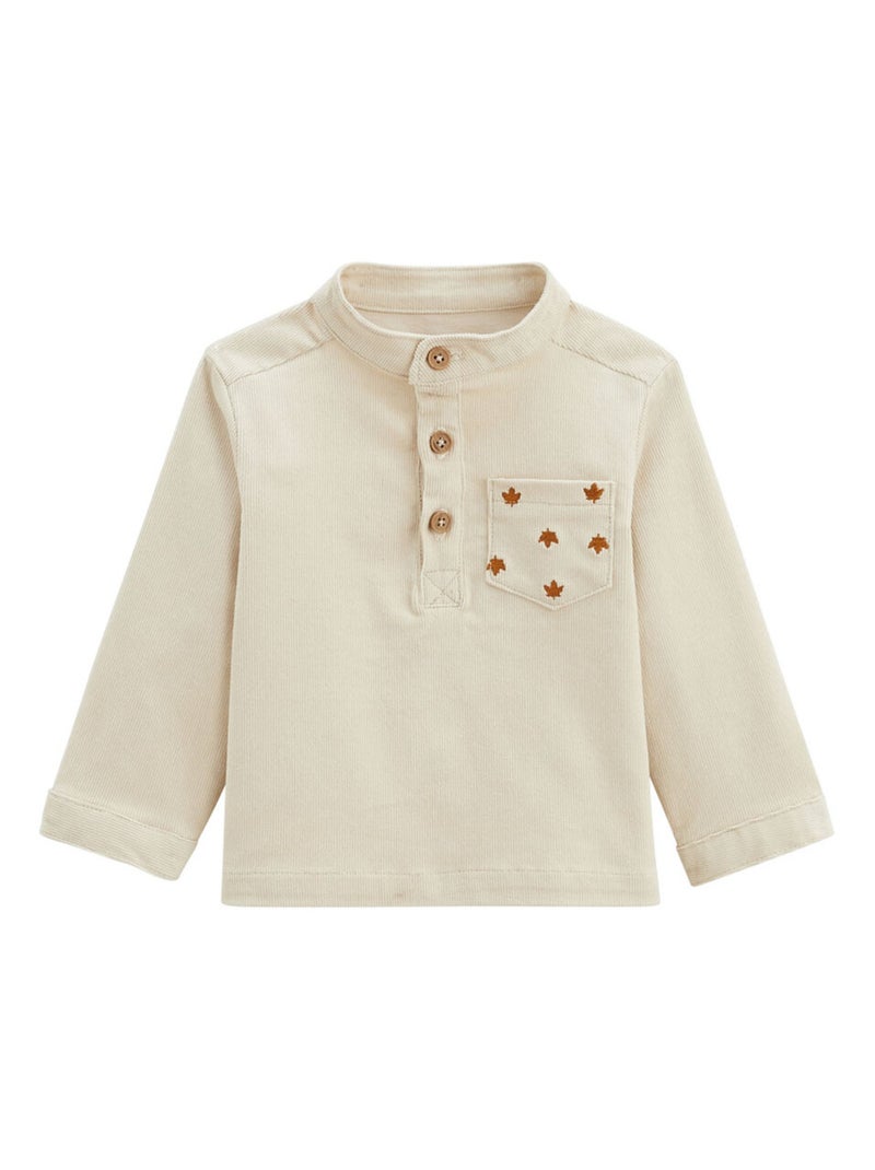 Chemise enfant en velours côtelé Gribouille Beige - Kiabi