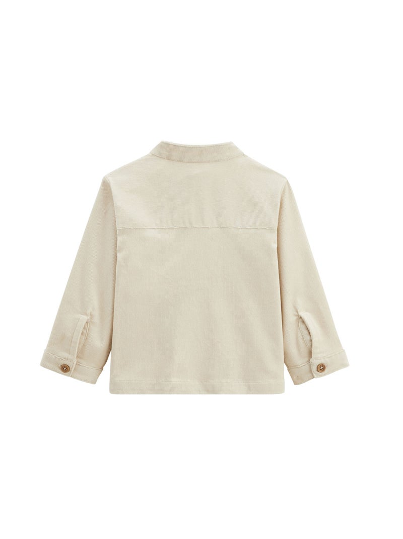 Chemise enfant en velours côtelé Gribouille Beige - Kiabi