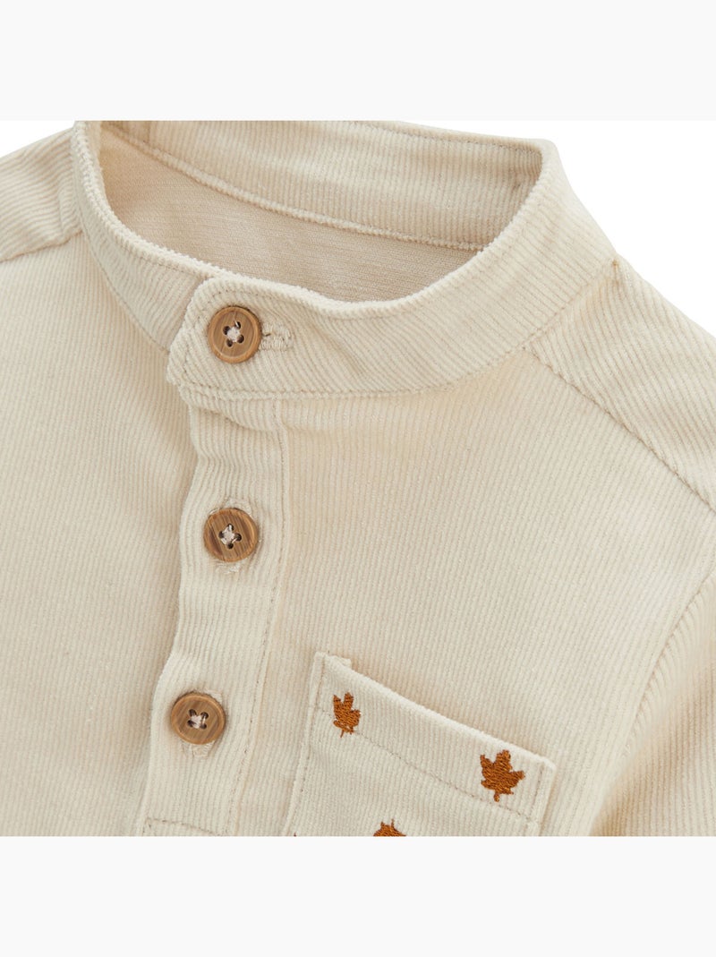 Chemise enfant en velours côtelé Gribouille Beige - Kiabi