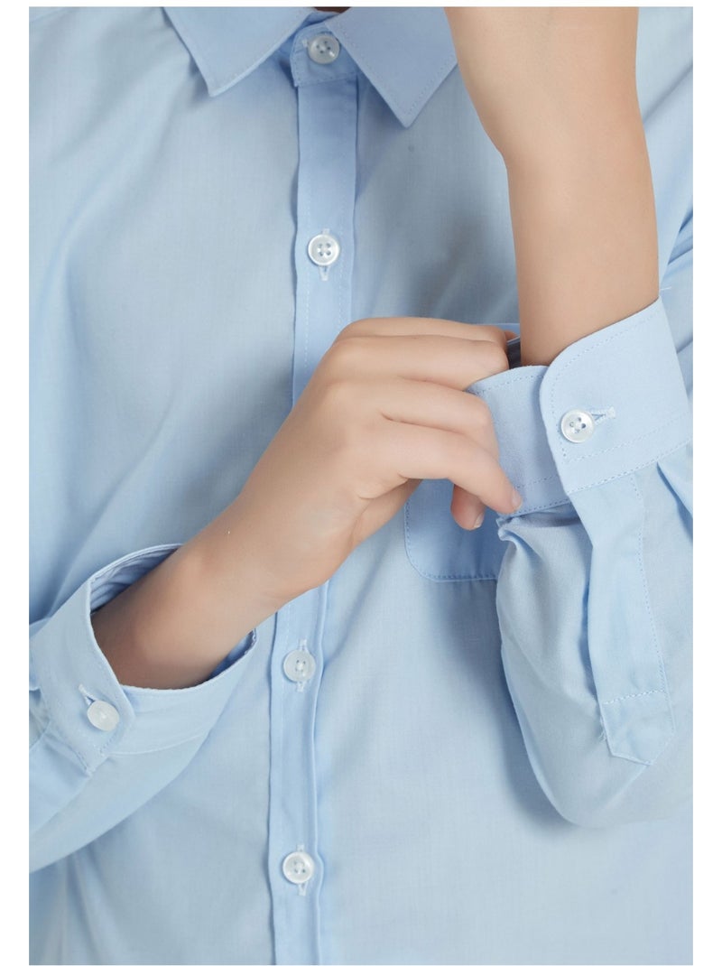 Chemise Enfant Kebello Bleu ciel - Kiabi