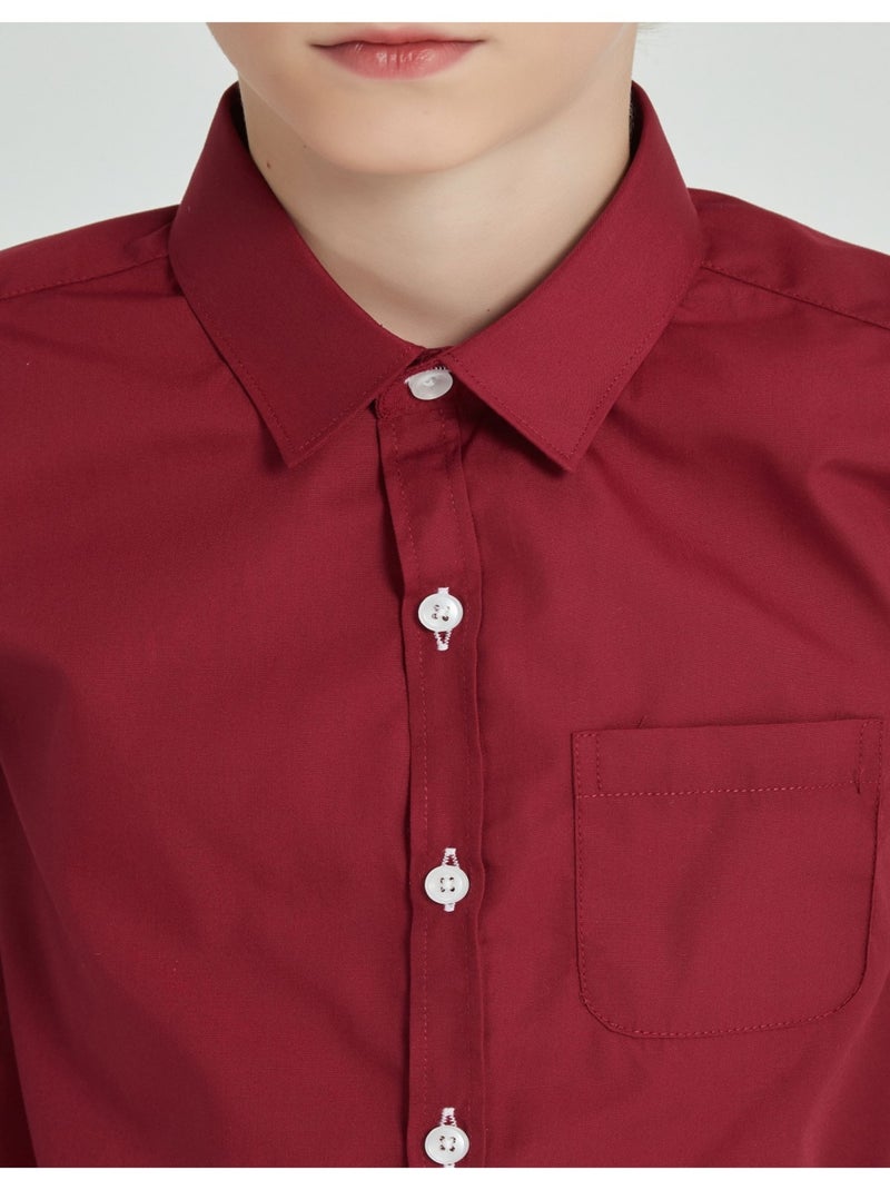 Chemise Enfant Kebello Bordeaux - Kiabi