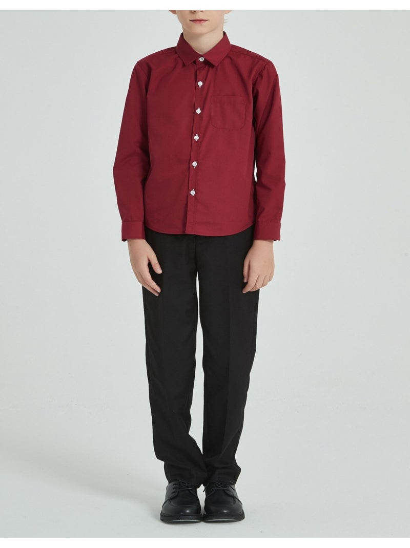 Chemise Enfant Kebello Bordeaux - Kiabi