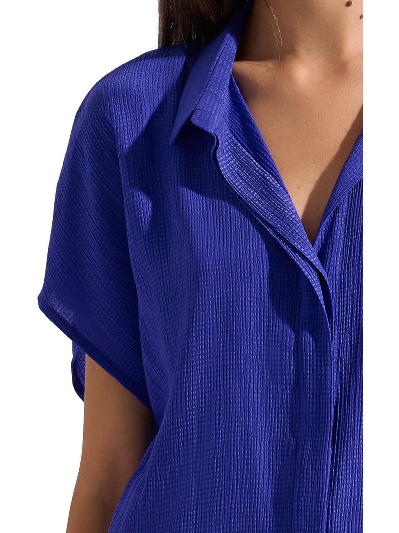 Chemise estivale manches courtes Japan Bleu - Kiabi