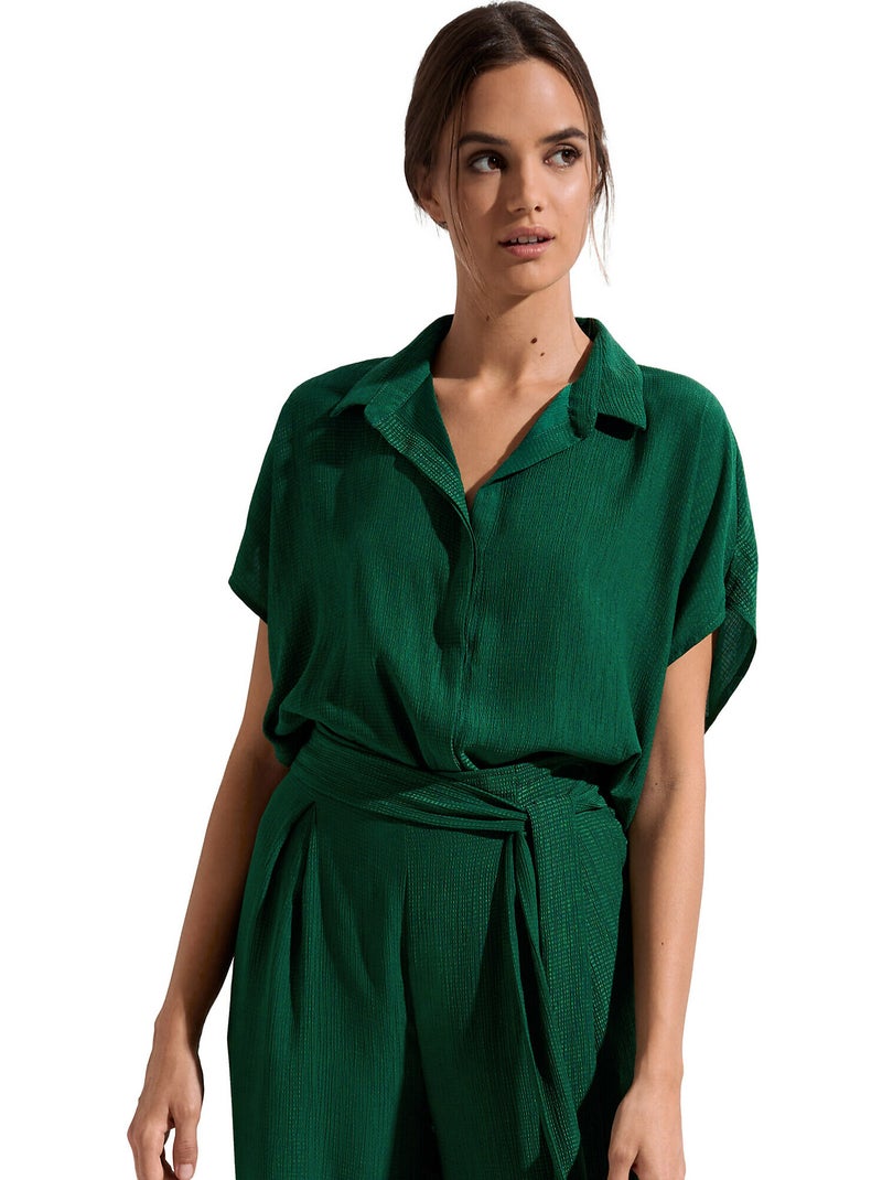 Chemise estivale manches courtes Japan Vert - Kiabi