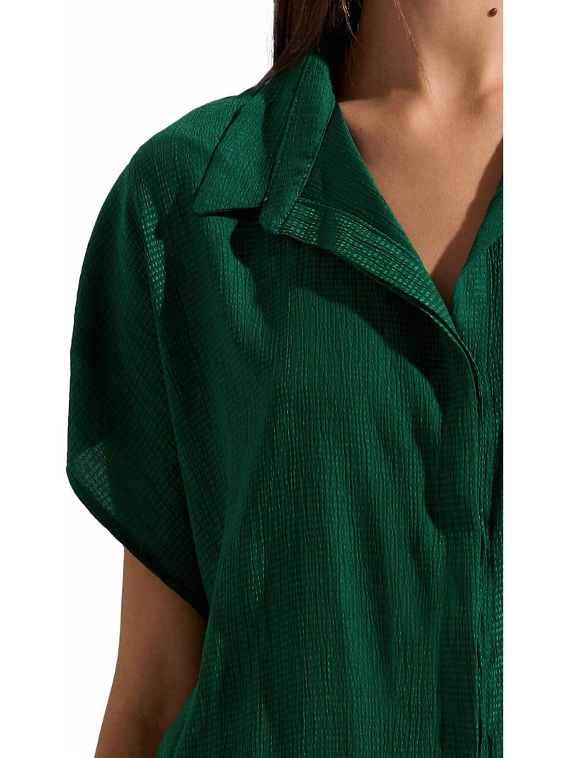 Chemise estivale manches courtes japan Vert - Kiabi
