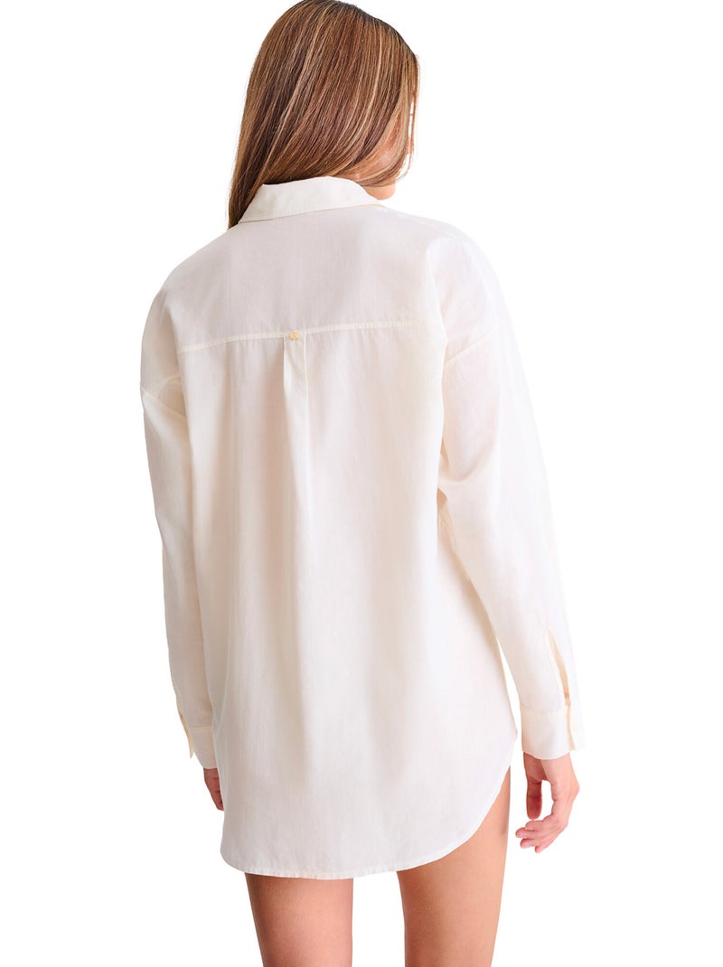 Chemise estivale manches longues CALVI Ecru - Kiabi