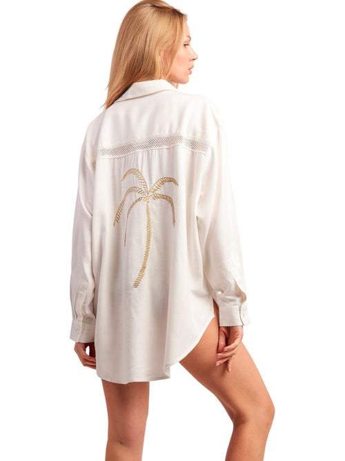 Chemise estivale manches longues Golden Palms - Kiabi