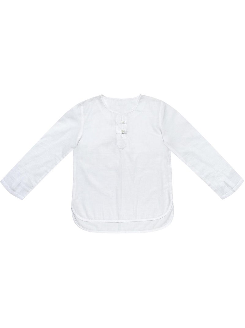 Chemise  Été  - Cérémonie Bohème  ROBINSON - La Faute à Voltaire Blanc - Kiabi