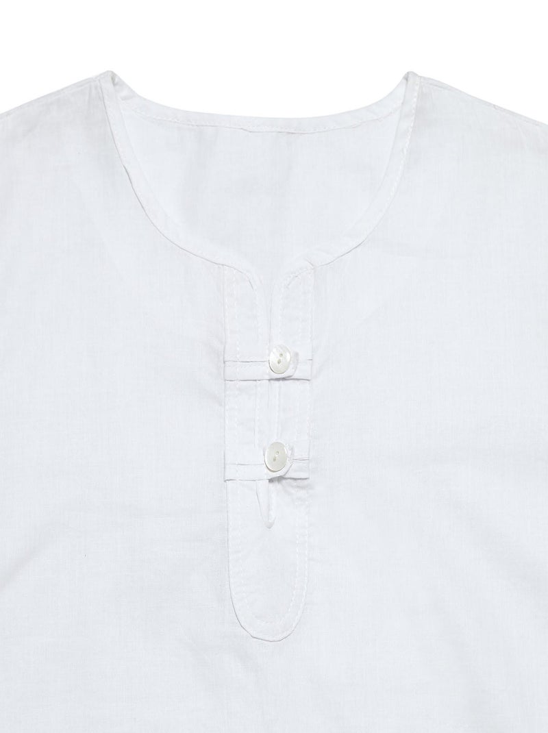 Chemise  Été  - Cérémonie Bohème  ROBINSON - La Faute à Voltaire Blanc - Kiabi
