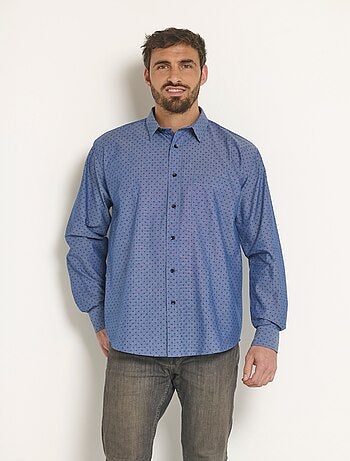 Chemise fantaisie chambray imprimé - Afibel