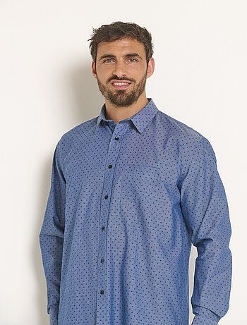 Chemise fantaisie chambray imprimé - Afibel