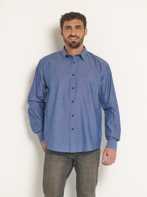 Chemise fantaisie chambray imprimé - Afibel - Kiabi