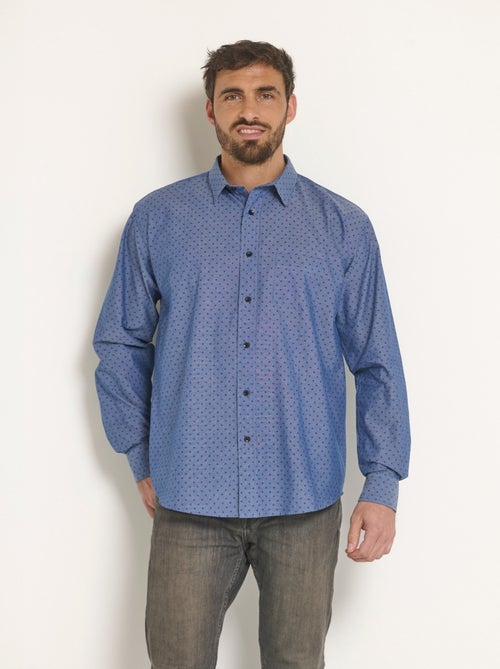 Chemise fantaisie chambray imprimé - Kiabi