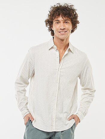 chemise fantaisie coupe confortable à manches longues