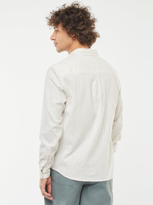 chemise fantaisie coupe confortable à manches longues - Kiabi