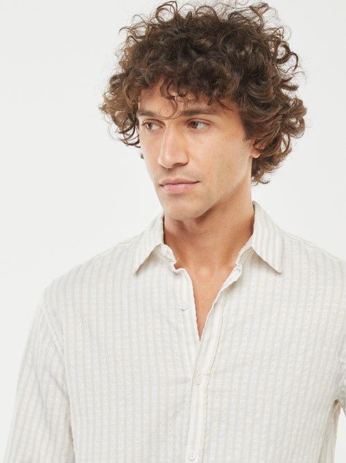 chemise fantaisie coupe confortable à manches longues - Kiabi