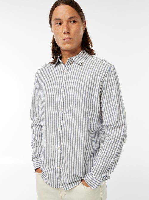 chemise fantaisie coupe confortable à manches longues - Kiabi