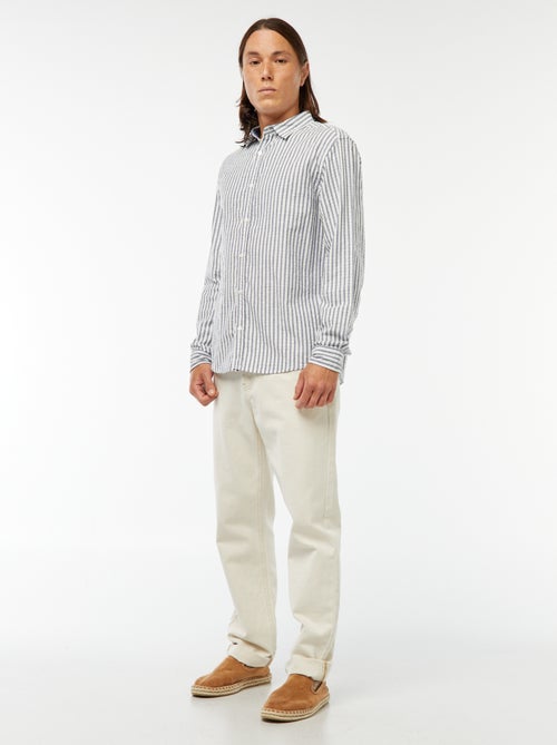 chemise fantaisie coupe confortable à manches longues - Kiabi