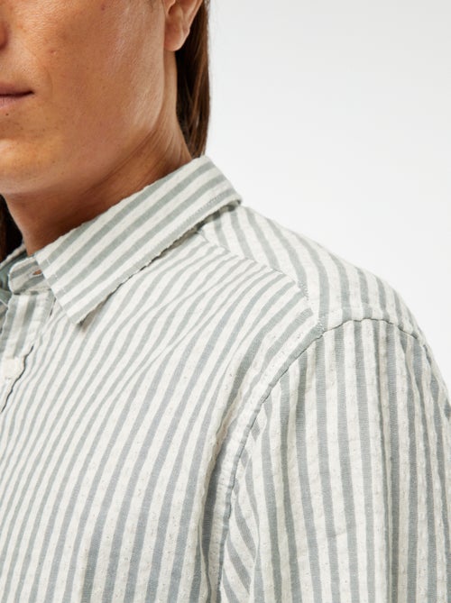 chemise fantaisie coupe confortable à manches longues - Kiabi