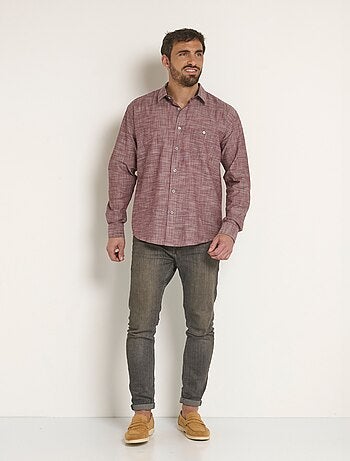 Chemise fantaisie détails contrastés