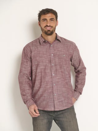 Chemise fantaisie détails contrastés