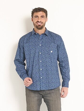 Chemise fantaisie en coton imprimé