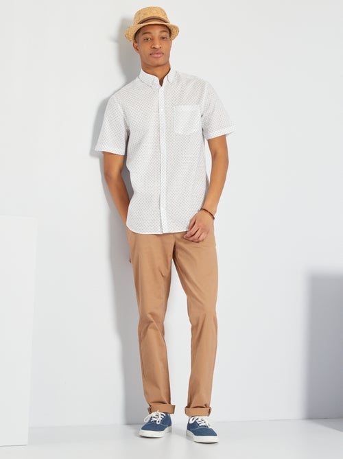 Chemise fantaisie en lin +1m90 - Kiabi