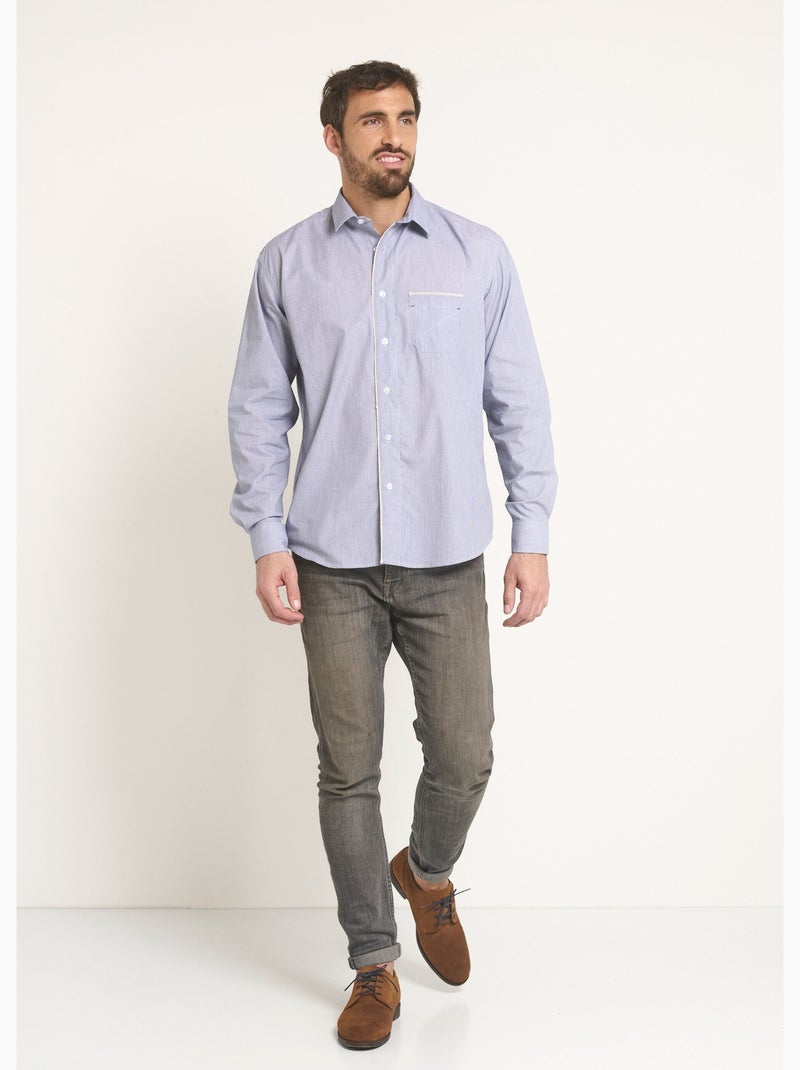 Chemise fantaisie entretien facile Gris - Kiabi