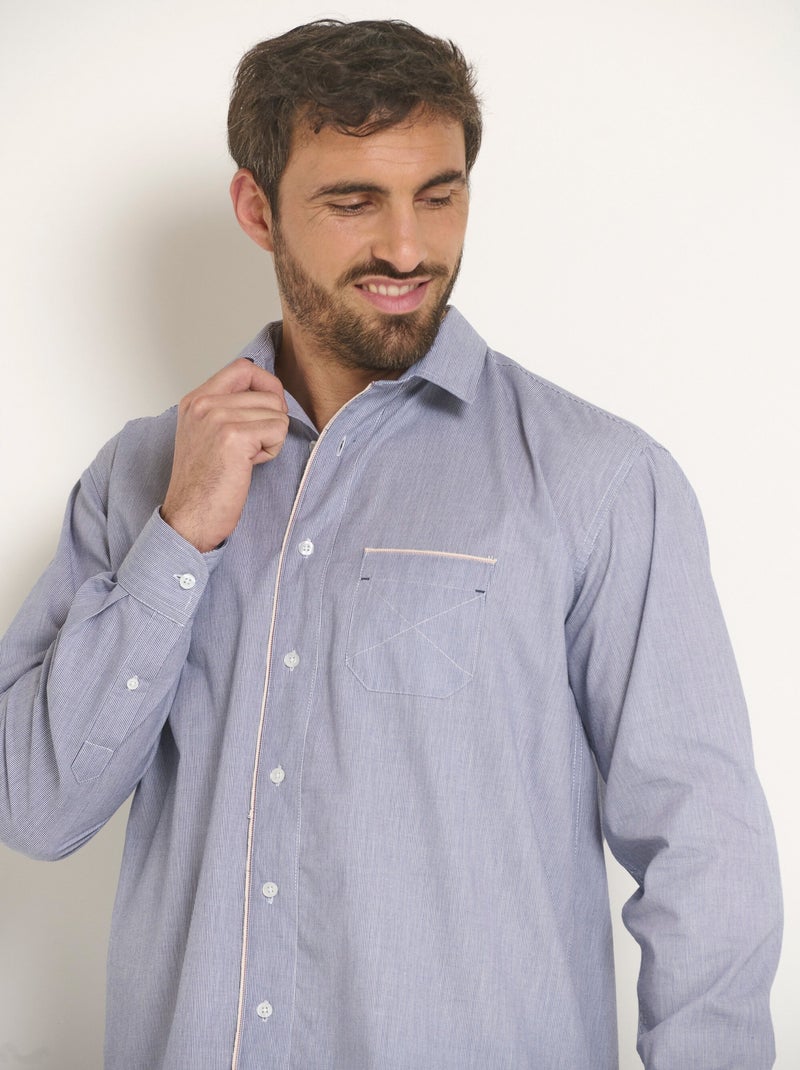 Chemise fantaisie entretien facile Gris - Kiabi