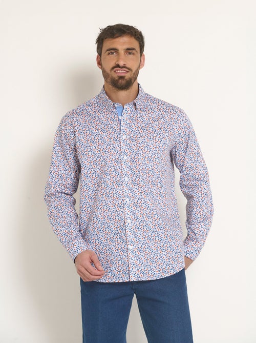 Chemise fantaisie popeline imprimée - Afibel - Kiabi
