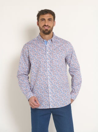 Chemise fantaisie popeline imprimée