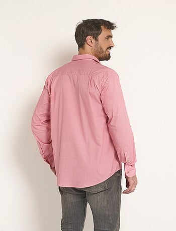 Chemise faux uni à manches longues