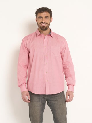 Chemise faux uni à manches longues