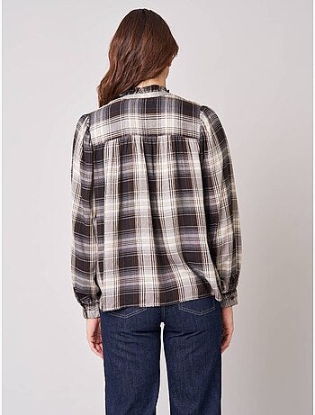 Chemise femme à carreaux en 100% coton 'deeluxe'