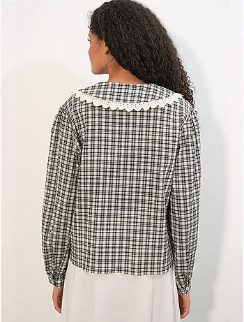 Chemise femme à carreaux en viscose popeline bdart