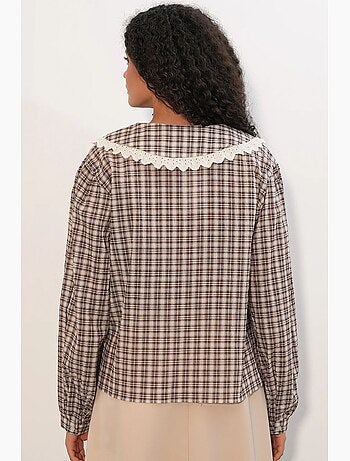 Chemise femme à carreaux en viscose popeline bdart