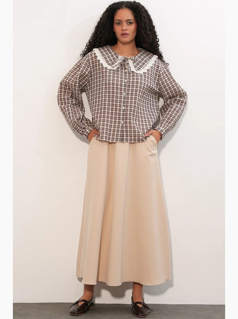 Chemise femme à carreaux en viscose popeline bdart Multicolore - Kiabi