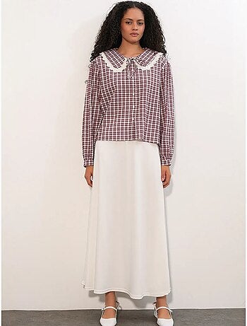 Chemise femme à carreaux en viscose popeline bdart