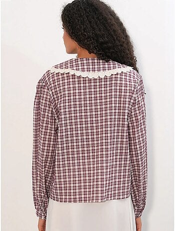 Chemise femme à carreaux en viscose popeline bdart